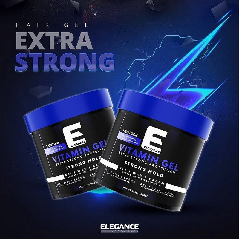 E Elegance Elegance Vitamin Gel, 16.9 Oz, Infused with Vitamin Pro-VB-5, Strong Hold Gel, Maximum Hair Protection and Natural Long Lasting Shine - Image 4